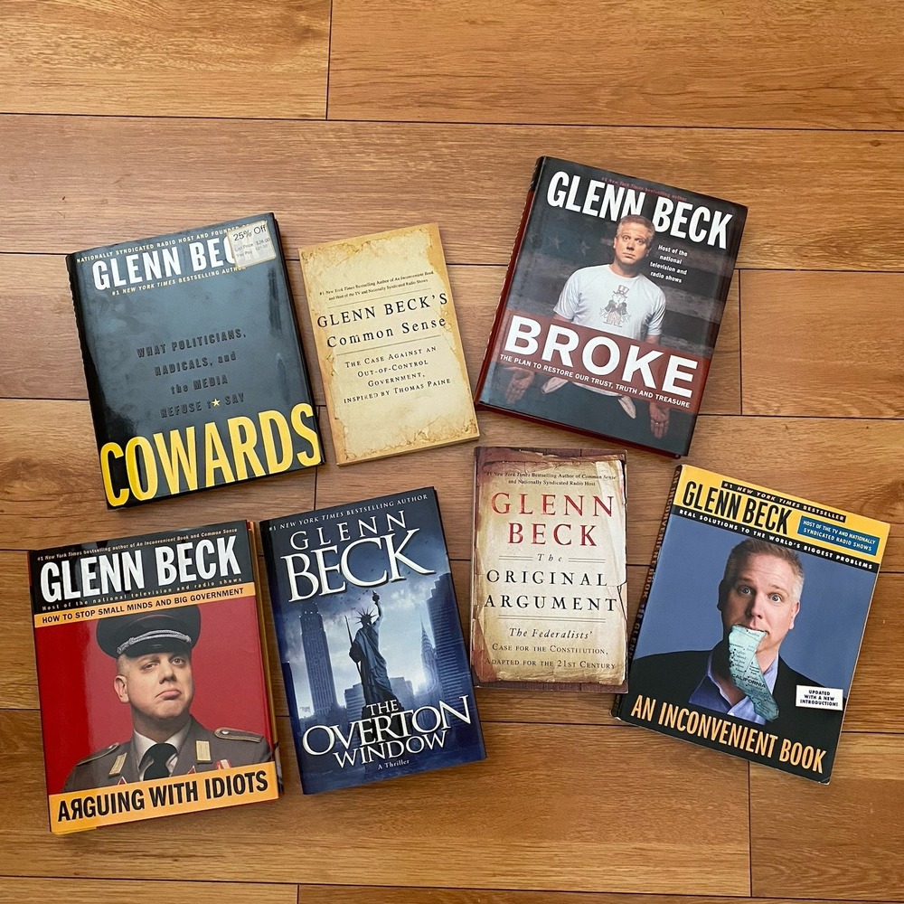 Glenn Beck Lot of 7 Books: Arguing With Idiots, Common Sense, Broke, & More